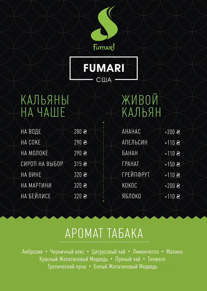 Мята кальянная карта